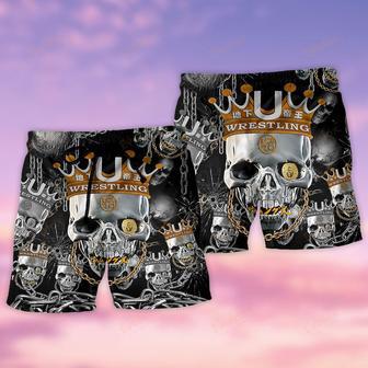 Skull Wrestling Chain Oh My Skull Beach Short | Newhawaiianshirts CA