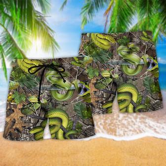 Snake Will Always Bite Back Natural Beach Short | Newhawaiianshirts