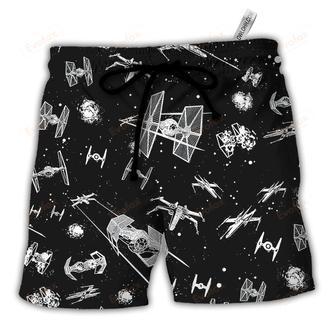 SPACECRAFT PATTERN Beach Short | Newhawaiianshirts AU