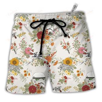 Stormtrooper Flower Vintage Autumn Beach Short | Newhawaiianshirts DE