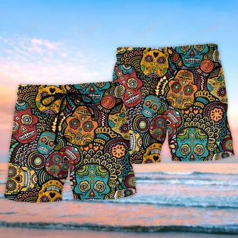 Sugar Skull Basic Mix Beach Short | Newhawaiianshirts AU