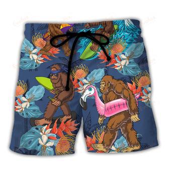 Surfing Funny Bigfoot I Can't I Have A Board Meeting Lover Surfing Beach Short | Newhawaiianshirts AU