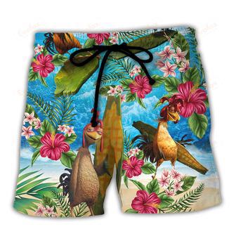 Surfing Funny Chicken Respect The Locals Lovers Surfing Tropical Beach Short | Newhawaiianshirts AU