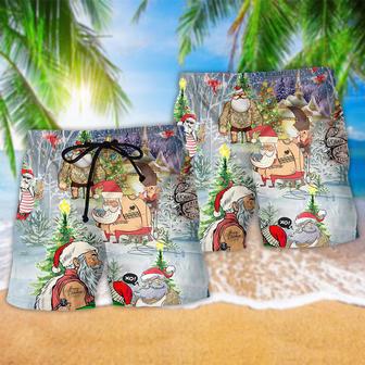 Tattoo Cool Santa Claus Christmas Beach Short | Newhawaiianshirts UK