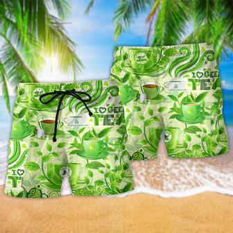 Tea Love Green Tea So Cool Beach Short | Newhawaiianshirts UK