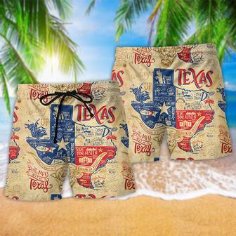 Texas Peace Life Vintage Style Beach Short | Newhawaiianshirts AU