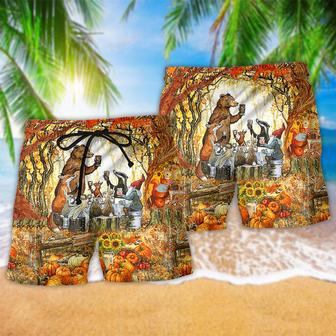 Thanksgiving Grateful Thankful And Blessed Autumn Beach Short | Newhawaiianshirts UK