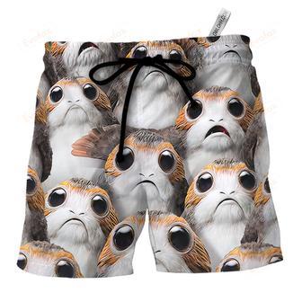 The Last Jedi Many Porgs Beach Short | Newhawaiianshirts DE