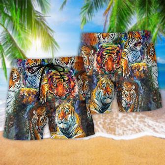 Tiger Eyes Of The Tiger Beach Short | Newhawaiianshirts DE