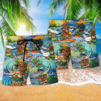 Tiki Aloha Surfing Into The Sunset Beach Short | Newhawaiianshirts UK