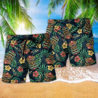 Tiki Hawaii Tropical Style Green Beach Short | Newhawaiianshirts AU