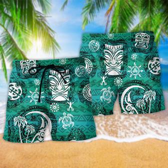 Tiki Love Turtle Geen Beach Short | Newhawaiianshirts AU