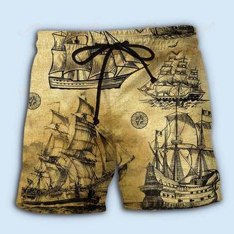 To Go Sailing Vintage Sail Beach Short | Newhawaiianshirts CA