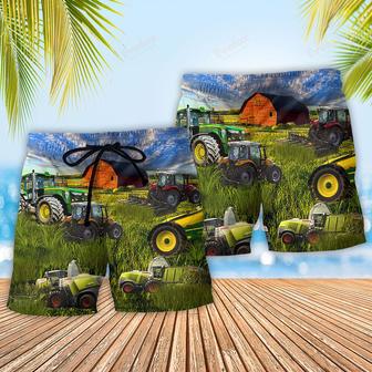 Tractor Just One More Tractor Blue Sky Beach Short | Newhawaiianshirts