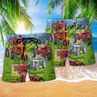 Tractor Real Men Drive Tractors Beach Short | Newhawaiianshirts AU