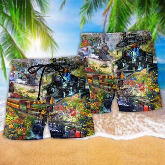 Train On Spring Hill Beach Short | Newhawaiianshirts AU