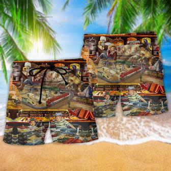 Train Toys Amazing Warm And Happy Beach Short | Newhawaiianshirts DE