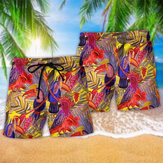 Tropical Bird Color Style Beach Short | Newhawaiianshirts