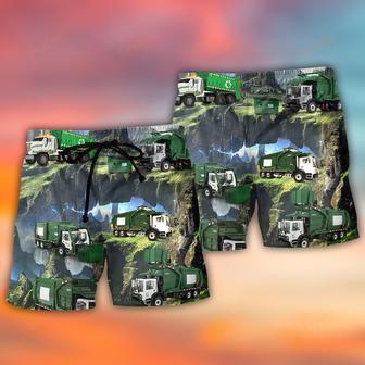 Truck US Waste Collector Style Beach Short | Newhawaiianshirts UK