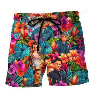 True Detective Synthwave Tropical Summer Special Beach Short | Newhawaiianshirts DE