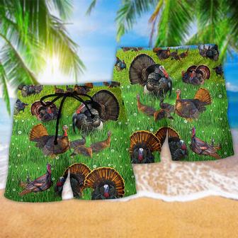 Turkey Life Is Better With Animals Beach Short | Newhawaiianshirts CA