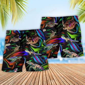 Turtle Amazing Flash Neon Beach Short | Newhawaiianshirts