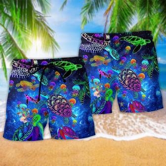 Turtle Amazing Sea Glowing Beach Short | Newhawaiianshirts CA