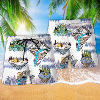 Turtle And Shark Camping Cute Style Beach Short | Newhawaiianshirts AU