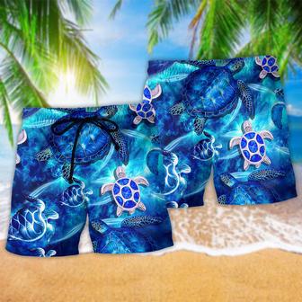 Turtle Go With The Flow Blue Sea Beach Short | Newhawaiianshirts CA