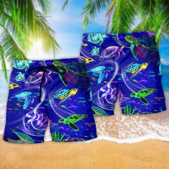 Turtle Life Is Better With A Turtle Blue Ocean Beach Short | Newhawaiianshirts CA