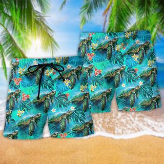 Turtle Love Life Blue Beach Short | Newhawaiianshirts AU