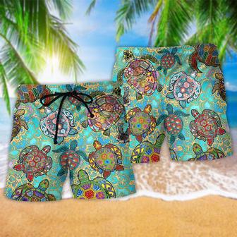 Turtle Love Swimming And Love Ocean Beach Short | Newhawaiianshirts AU