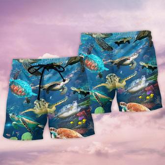 Turtle Sea Deep In The Sea Beach Short | Newhawaiianshirts UK