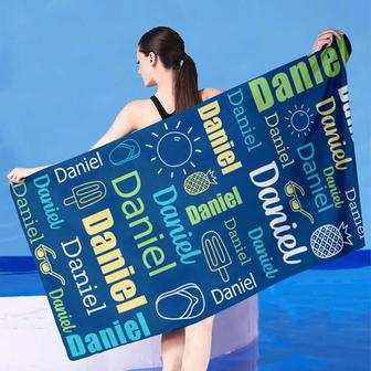 Ultra Soft Personalized Beach Towels Absorbent Multipurpose Towel All | Newhawaiianshirts CA