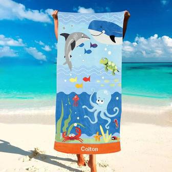 Under Sea Design Personalized Beach Towels Perfect Kids Adventure | Newhawaiianshirts AU