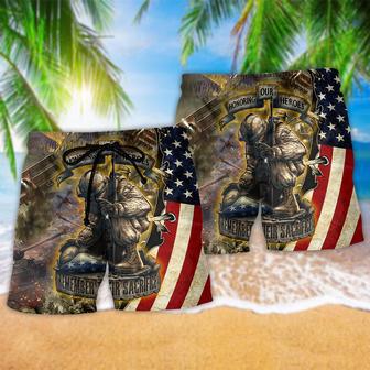 Veteran Honoring Our Heros Beach Short | Newhawaiianshirts CA