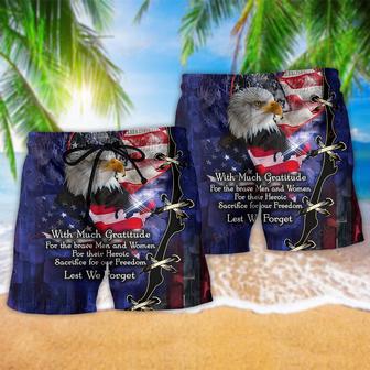 Veteran Thank You Veterans From The Heart America Beach Short | Newhawaiianshirts UK