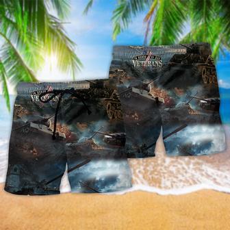 Veteran The Tanker Are Heroes Dark Style Beach Short | Newhawaiianshirts DE