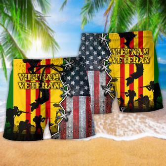 Veteran Vietnam Veteran I Love Freedom Beach Short | Newhawaiianshirts AU