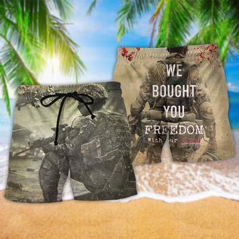 Veteran We Bought Your Freedom Cool Style Beach Short | Newhawaiianshirts DE