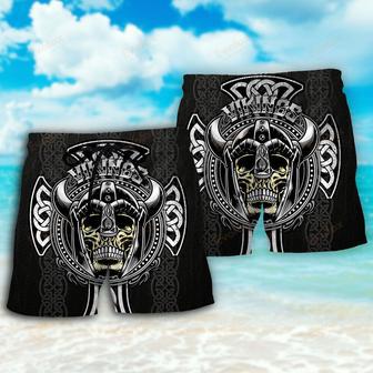 Viking Cool Pattern Black Style Beach Short | Newhawaiianshirts