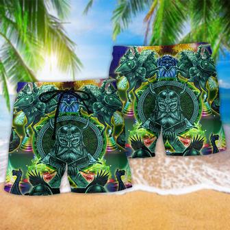 Viking Green Christmas Style Beach Short | Newhawaiianshirts AU