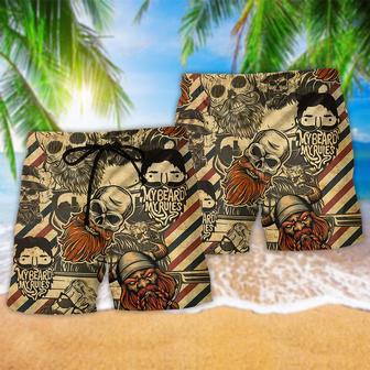 Viking My Rules My Beard Beach Short | Newhawaiianshirts DE