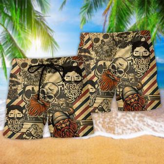 Viking Skull Warrior Life Style Beach Short | Newhawaiianshirts UK