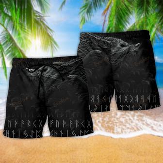 Viking Warrior Blood Black Beach Short | Newhawaiianshirts AU