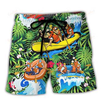 Water Rafting Lover Style Flower Tropical Beach Short | Newhawaiianshirts