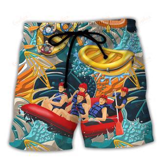 Water Rafting River Rafting Team Lover Tropical Style Beach Short | Newhawaiianshirts DE