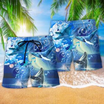 Whale Dancing In The Melody Of The Blue Sea Beautiful Beach Short | Newhawaiianshirts AU