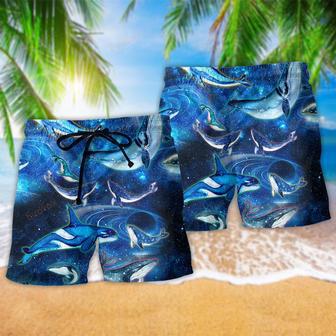 Whale In Fantasy Space Beach Short | Newhawaiianshirts AU