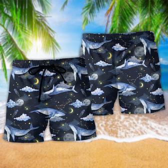 Whale Night Sky Galaxy Beach Short | Newhawaiianshirts AU